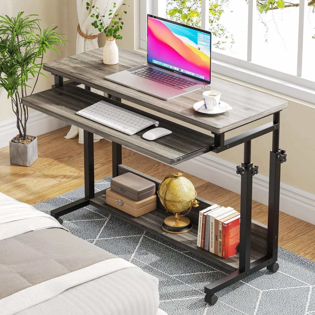 Height Adjustable Laptop Desk, Portable Sofa and Bed Table for Work and Study
