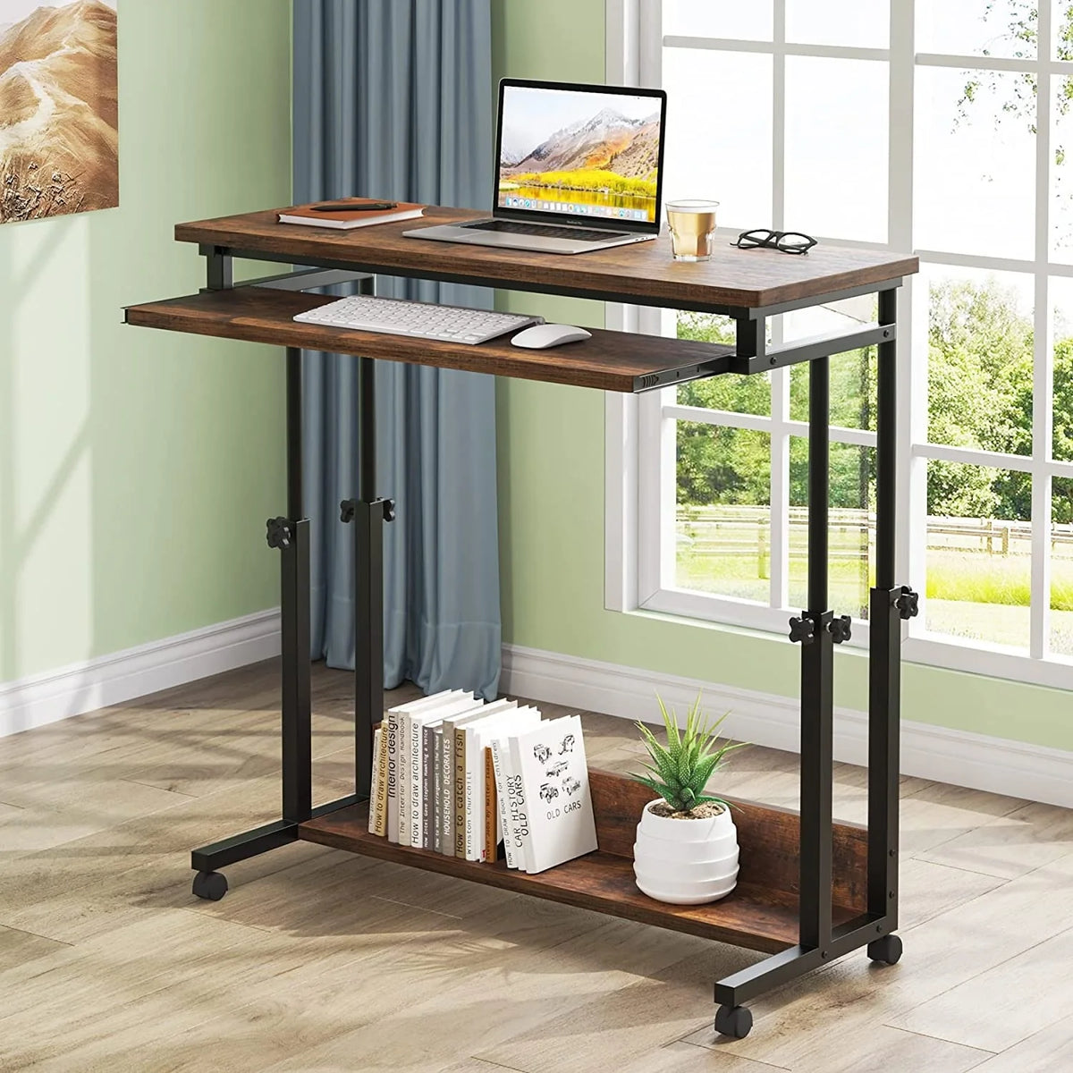 Height Adjustable Laptop Desk, Portable Sofa and Bed Table for Work and Study