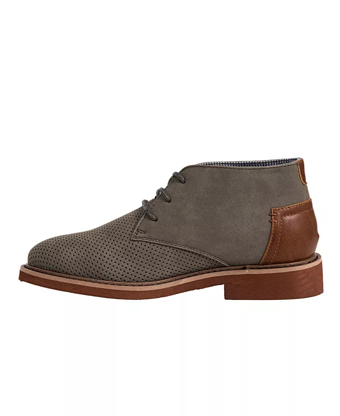 Little & Big Boys Perforated Fashion Booties, Stylish Casual Ankle Boots for Kids
