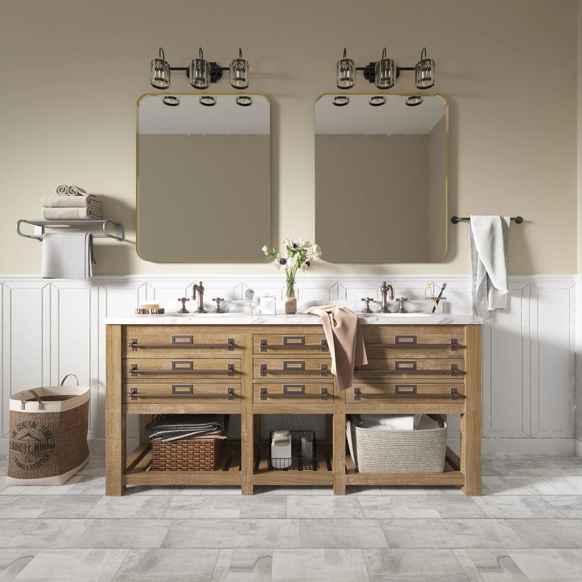 Aluminum Alloy Rounded Corner Vanity Mirror, Modern Wall Mounted Mirror for Bathroom, Bedroom and Home Decor