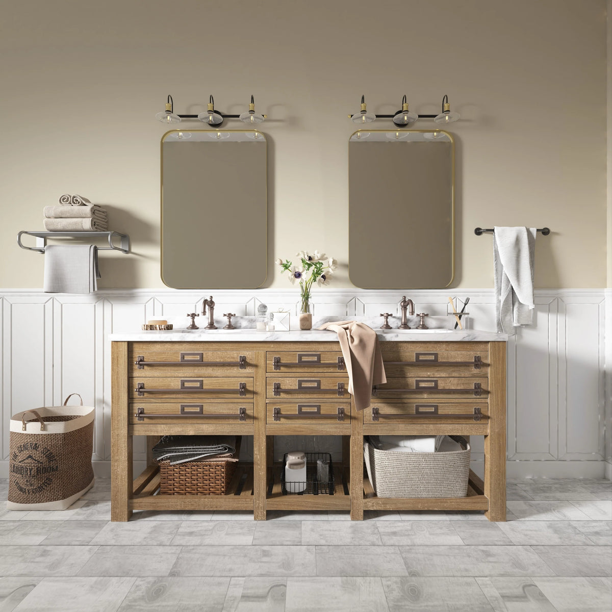 Aluminum Alloy Rounded Corner Vanity Mirror, Modern Wall Mounted Mirror for Bathroom, Bedroom and Home Decor