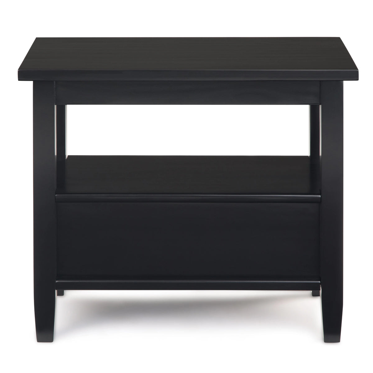 14" Wide Solid Wood Narrow Side Table, Rectangle Transitional Style Accent Table