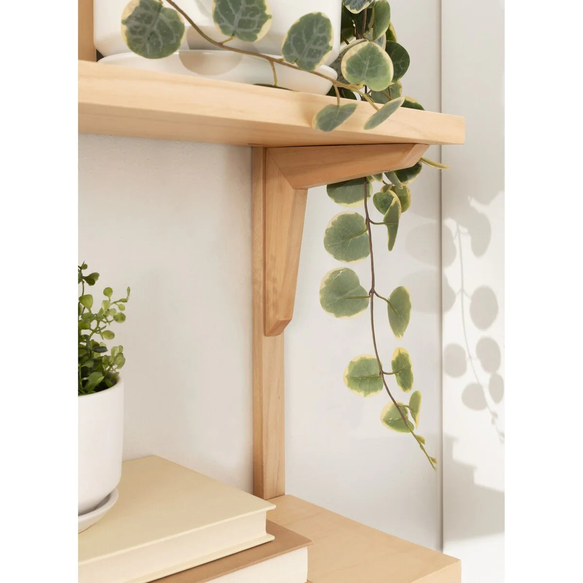 Mid-Century Wall Shelves, 24x8x24 Inch Decorative Wall Mounted Storage and Display Shelving for Home Decor