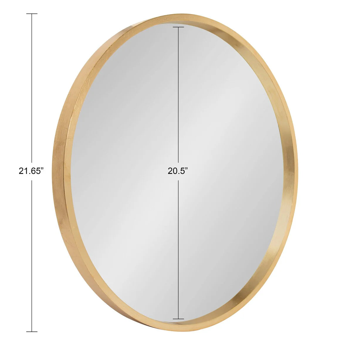 Round Wood Accent Wall Mirror, Modern Decorative Wooden Frame Mirror for Living Room, Bedroom and Entryway