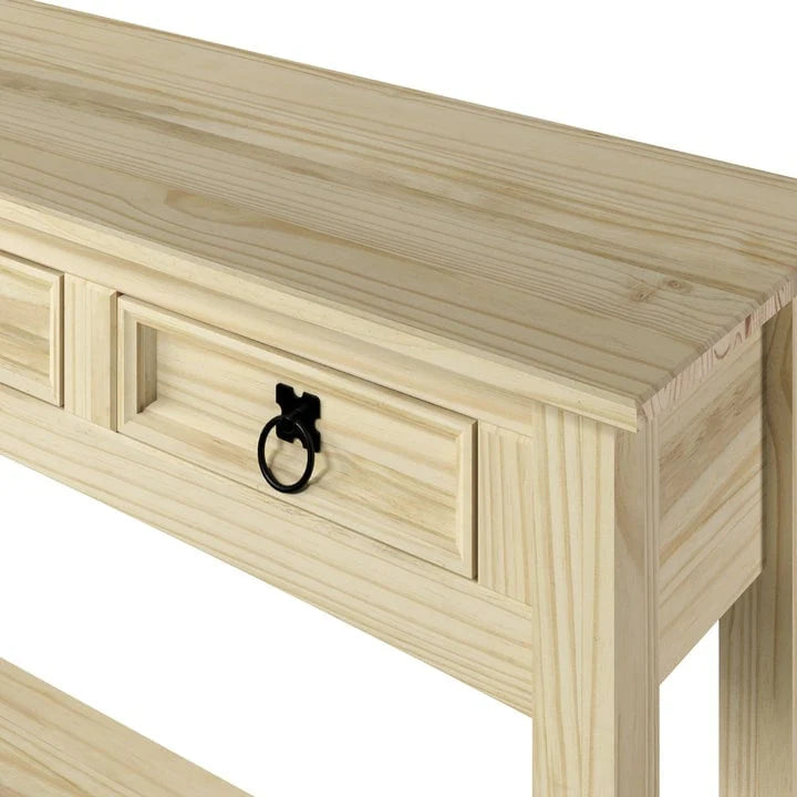 Wood Console Table with 3 Drawers, Entryway Hallway Storage and Display Table for Home