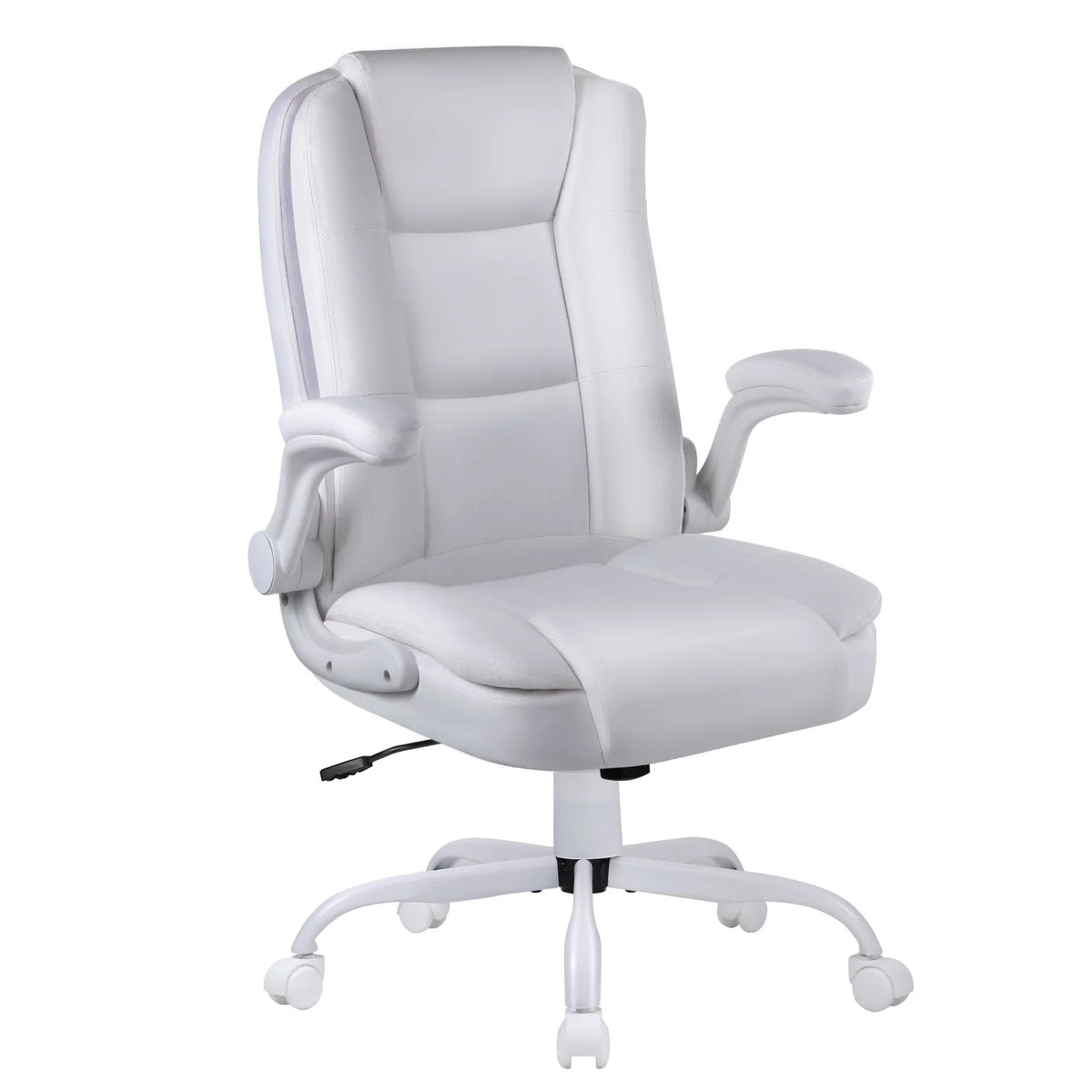 Big and Tall Ergonomic Office Chair, High Back Leather Executive Computer Chair with Padded Flip-Up Arms