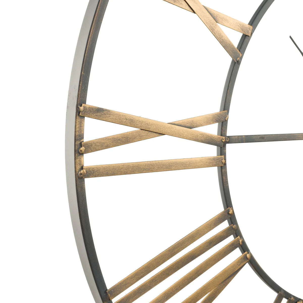 Modern Round Metal Wall Clock, Decorative Circular Hanging Clock for Living Room, Bedroom and Office