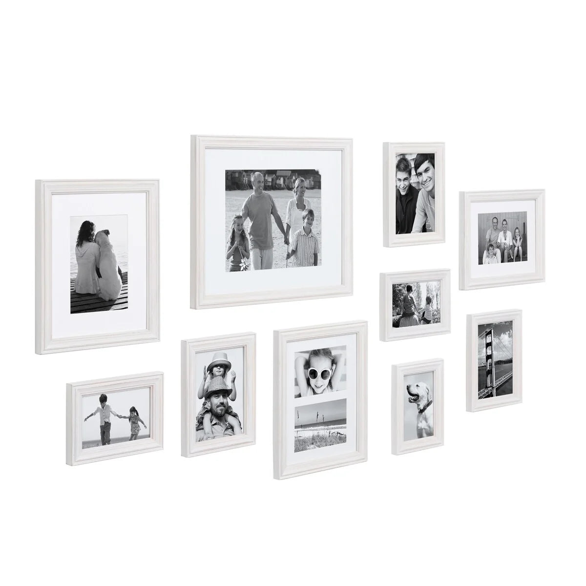 10-Piece Wood Gallery Wall Picture Frame Set, Decorative Photo Display Frames for Living Room, Bedroom and Home Decor