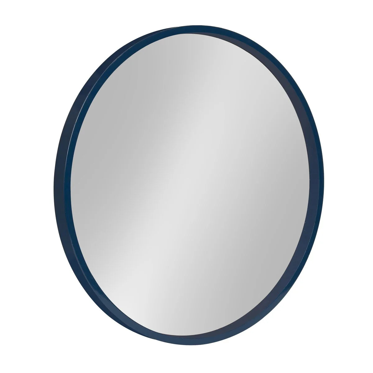 Round Wood Accent Wall Mirror, Modern Decorative Wooden Frame Mirror for Living Room, Bedroom and Entryway