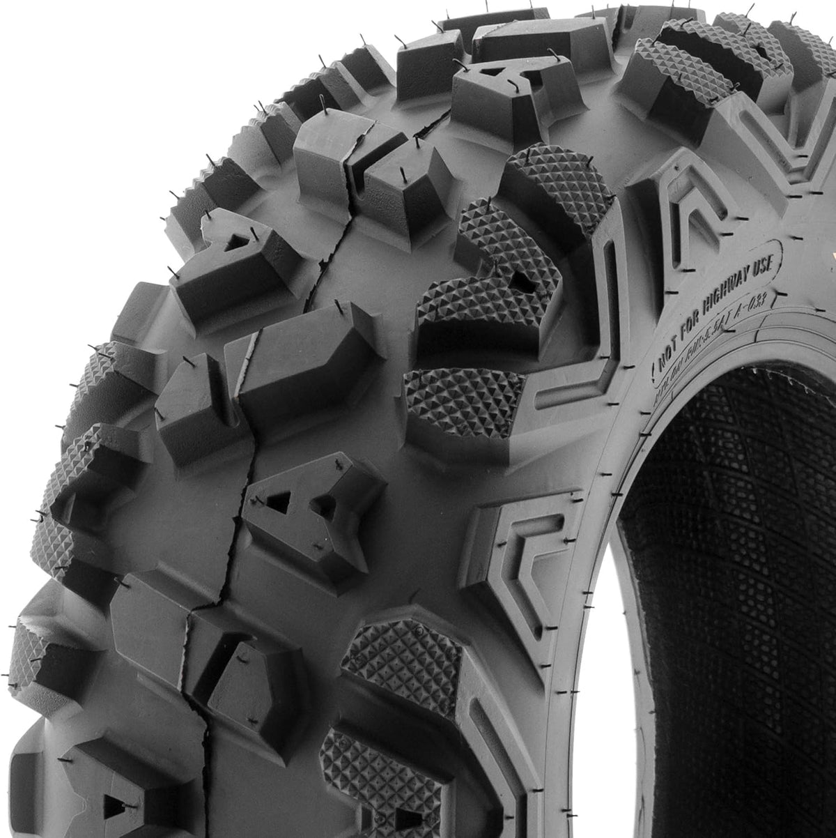 ATV UTV All-Terrain Tires Set of 4, 25X8-12 Front & 25X10-12 Rear Off-Road Replacement Tires