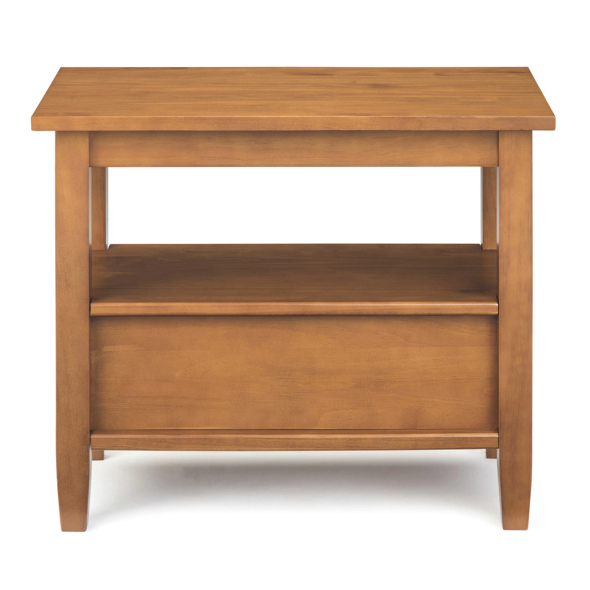 14" Wide Solid Wood Narrow Side Table, Rectangle Transitional Style Accent Table