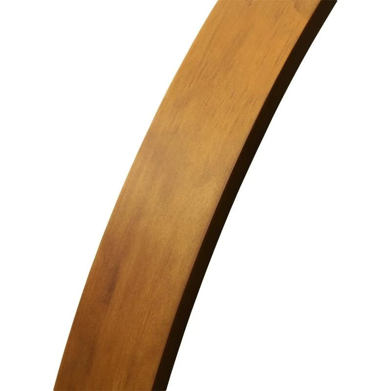 Classic Farmhouse Round Wall Mirror, Wooden Frame Decorative Accent Mirror for Living Room, Bedroom and Entryway