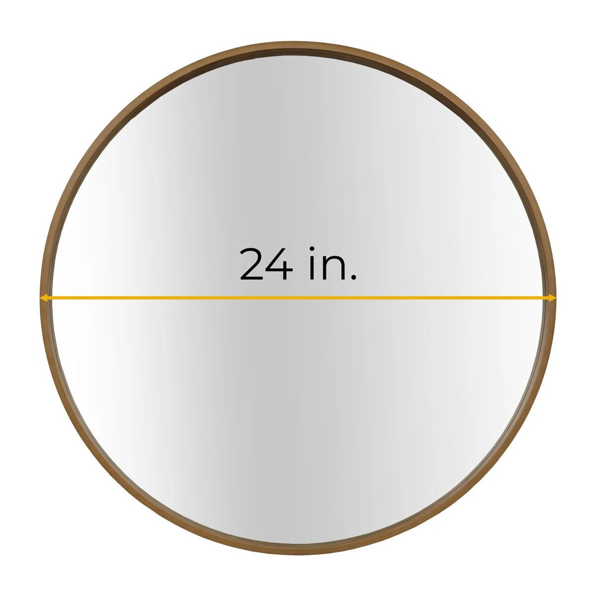 Classic Farmhouse Round Wall Mirror, Wooden Frame Decorative Accent Mirror for Living Room, Bedroom and Entryway