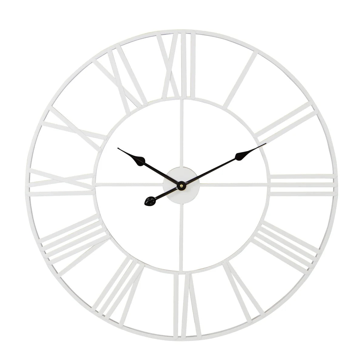 Modern Round Metal Wall Clock, Decorative Circular Hanging Clock for Living Room, Bedroom and Office