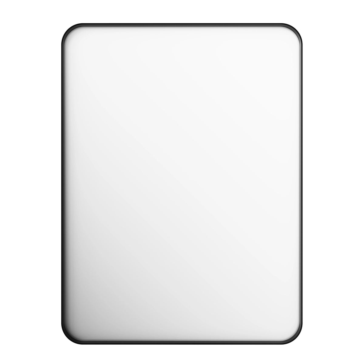 Aluminum Alloy Rounded Corner Vanity Mirror, Modern Wall Mounted Mirror for Bathroom, Bedroom and Home Decor