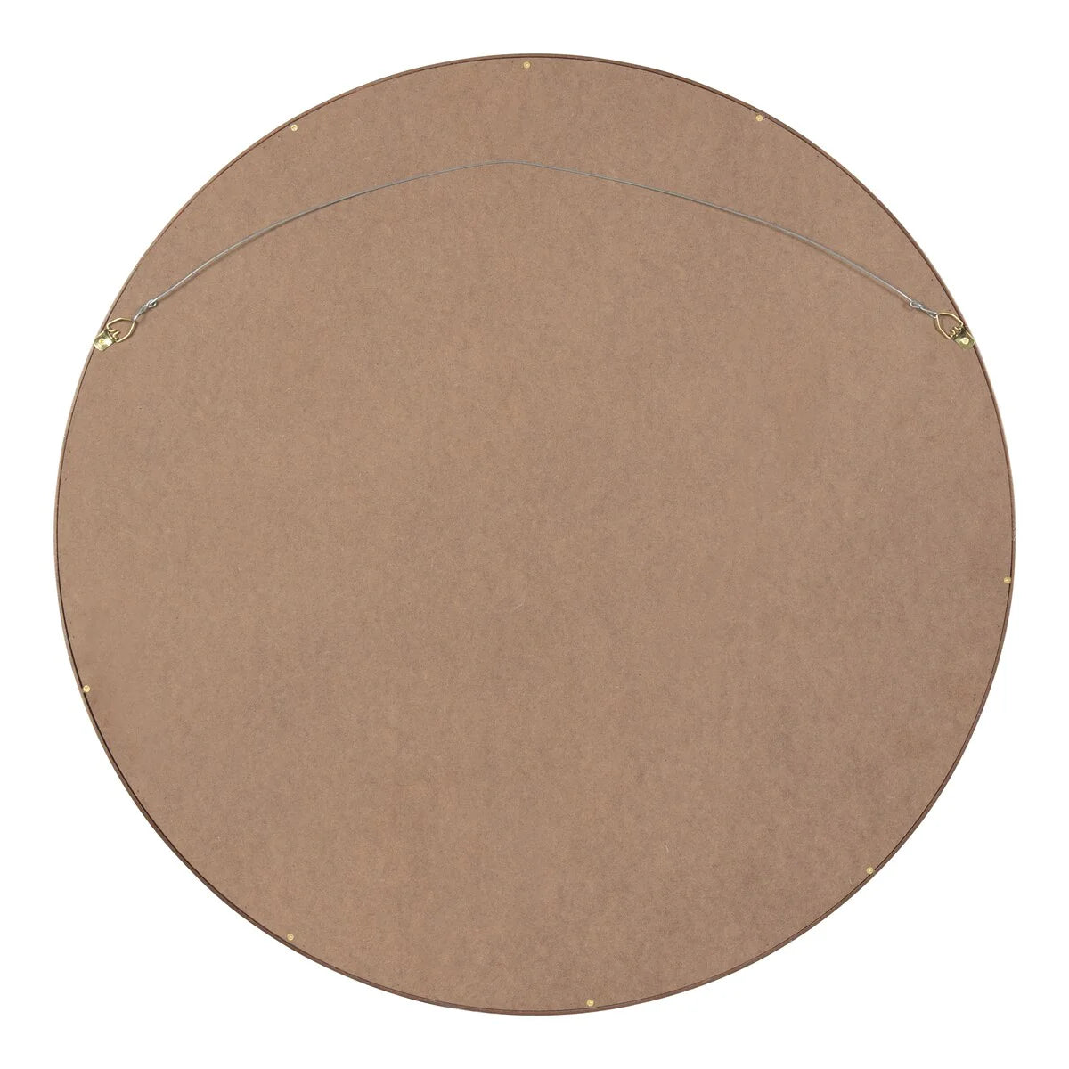 Round Wood Accent Wall Mirror, Modern Decorative Wooden Frame Mirror for Living Room, Bedroom and Entryway