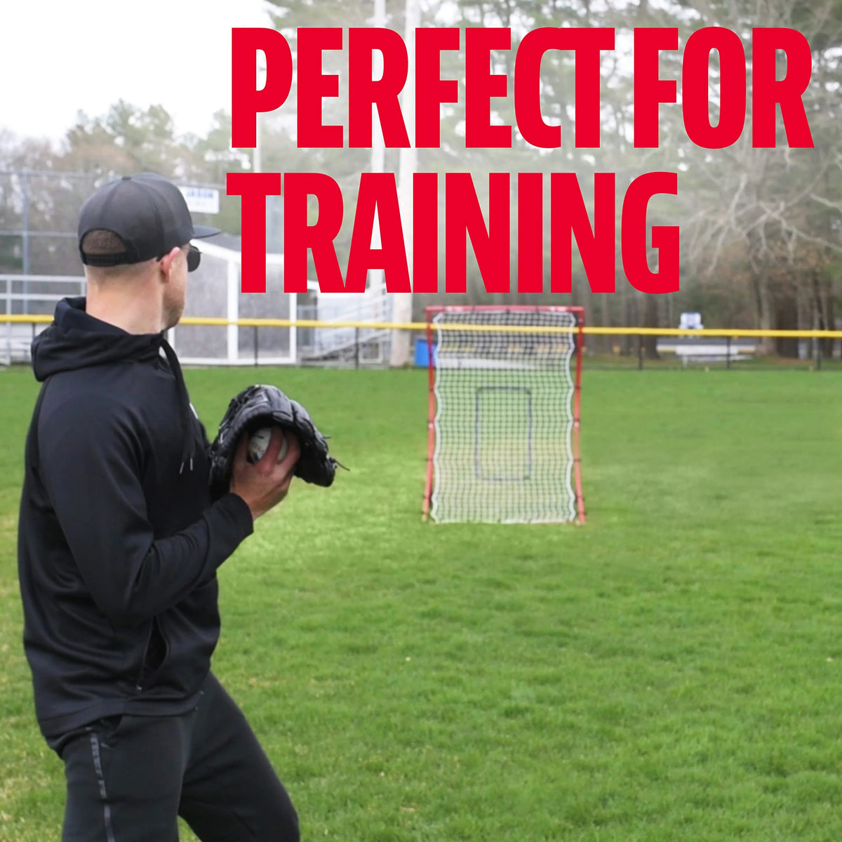 Baseball Rebounder and Pitchback Trainer Net, Practice Equipment for Throwing, Fielding and Hitting