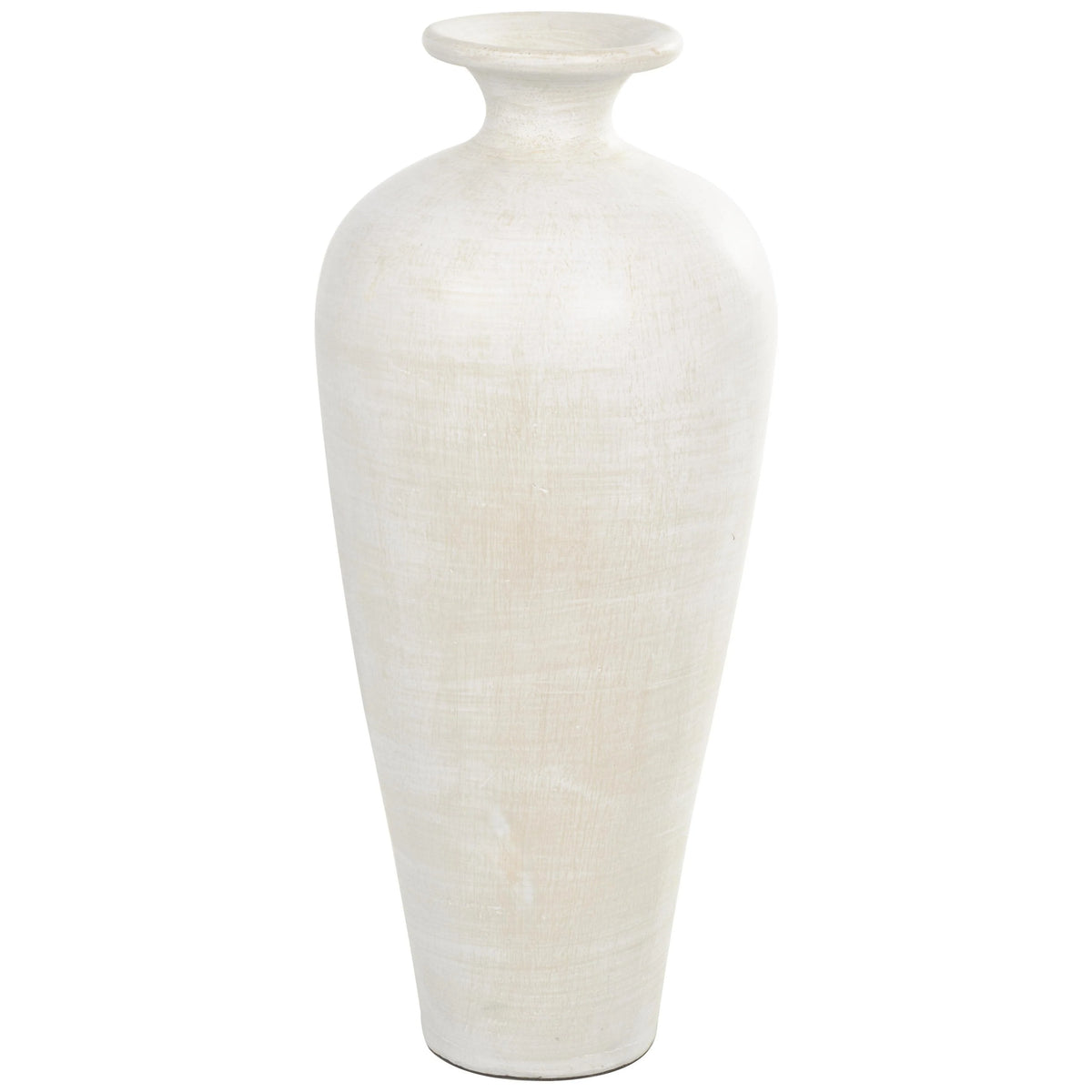 Tall Ceramic Amphora Floor Vase, White Decorative Vase for Home Decor