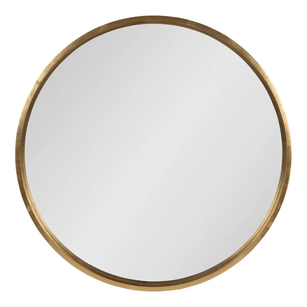 Round Wood Accent Wall Mirror, Modern Decorative Wooden Frame Mirror for Living Room, Bedroom and Entryway