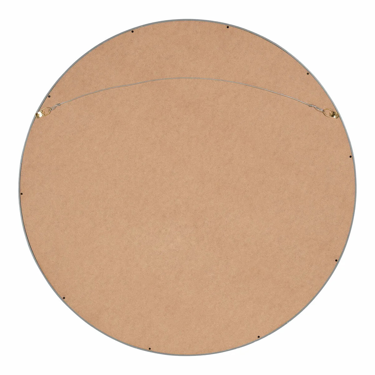 Round Wood Accent Wall Mirror, Modern Decorative Wooden Frame Mirror for Living Room, Bedroom and Entryway