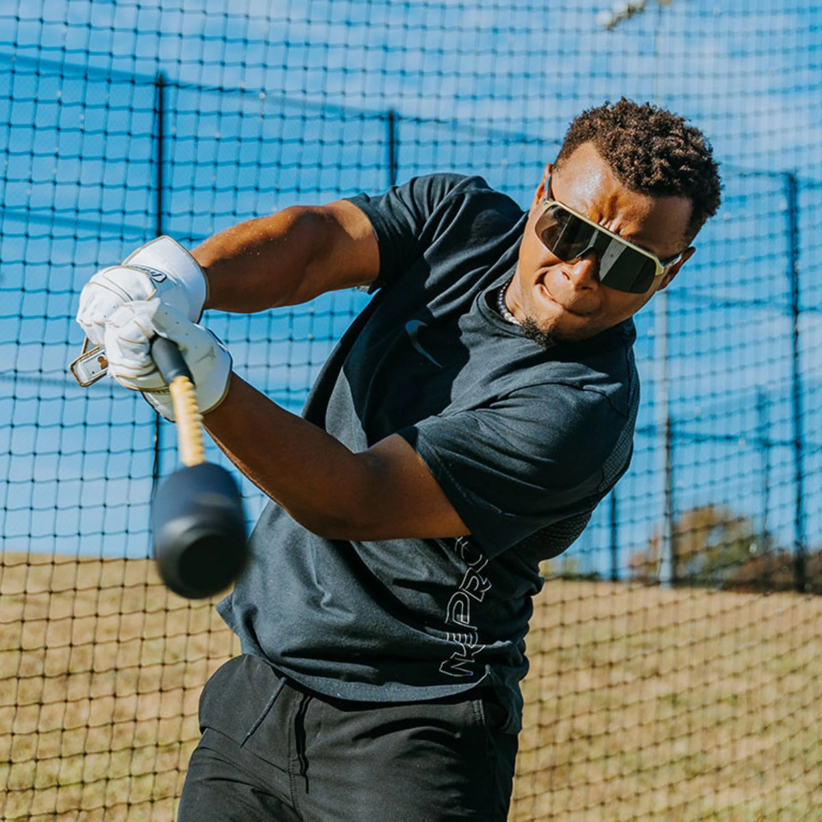 Swing Trainer with 12 Soft Balls, Baseball and Softball Batting Practice Training Set