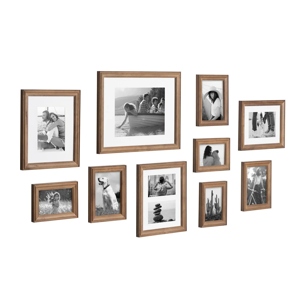 10-Piece Wood Gallery Wall Picture Frame Set, Decorative Photo Display Frames for Living Room, Bedroom and Home Decor