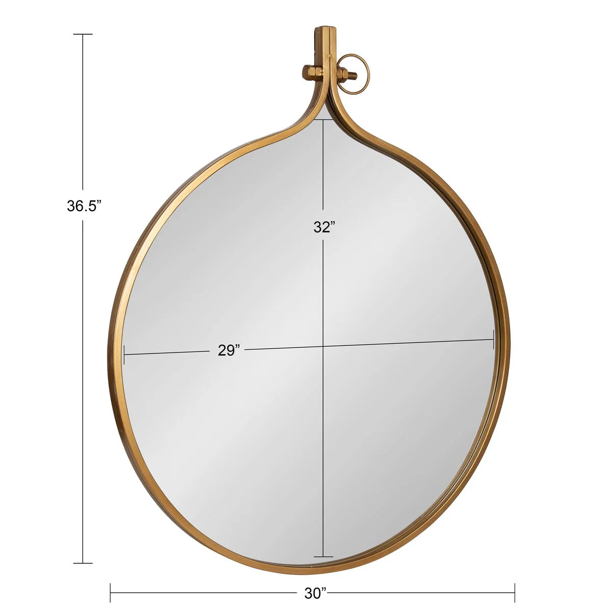 Modern Round Wall Mirror, Decorative Circular Accent Mirror for Living Room, Bedroom and Entryway