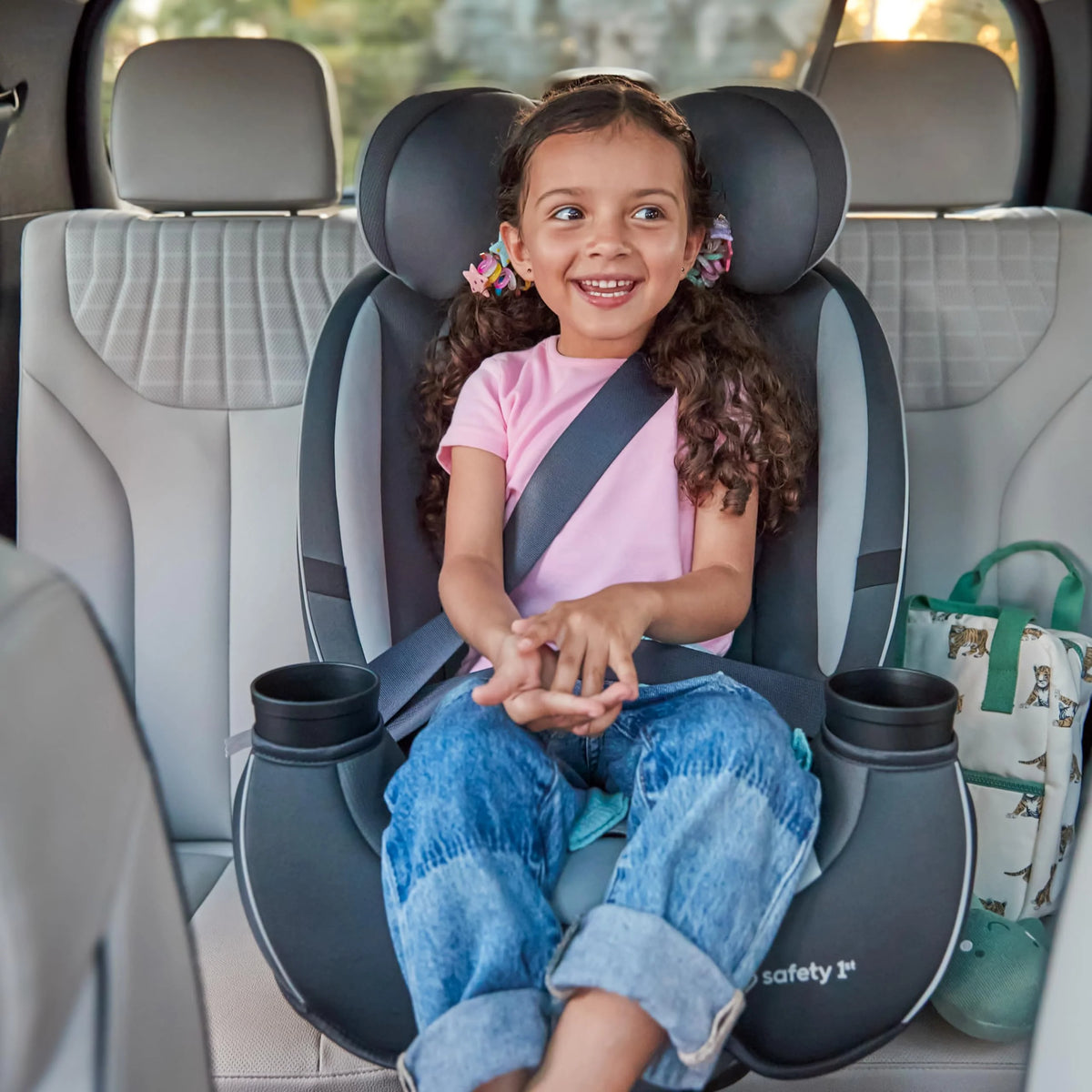 3-in-1 Slim Convertible Car Seat, All-in-One Infant Toddler Booster Seat, Rear & Forward Facing Child Safety Seat, Blue