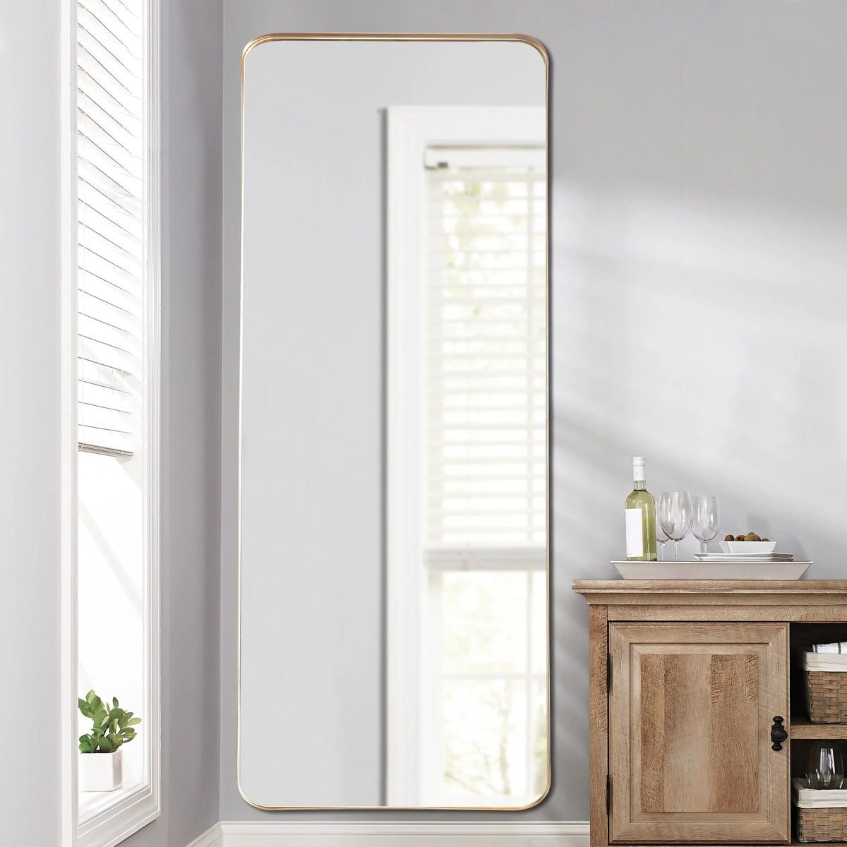 Large Full Length Wall Mounted Mirror, Full Body Dressing Mirror for Bedroom, Entryway and Home Decor