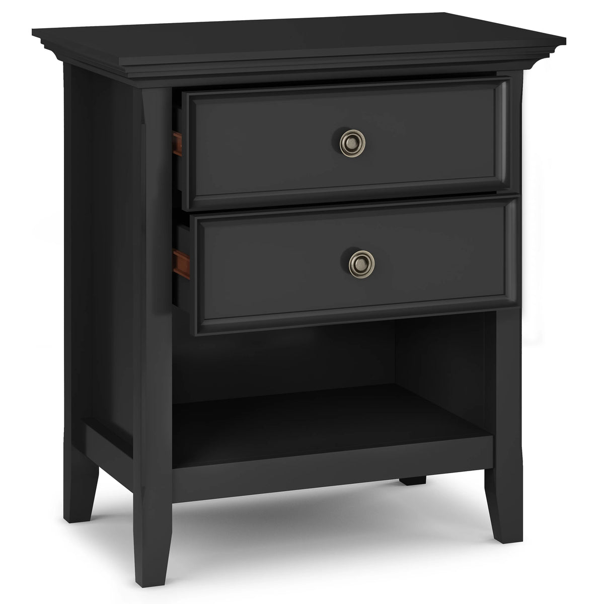24 Inch Wide Solid Wood Nightstand, Bedside Table and Bedroom End Table