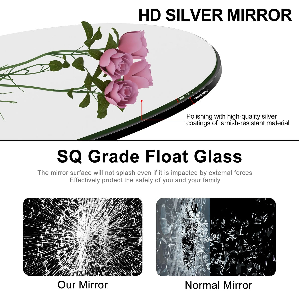 Arched Full Length Wood Floor Mirror, Full Body Standing and Wall Mounted Mirror for Bedroom, Living Room and Home Decor