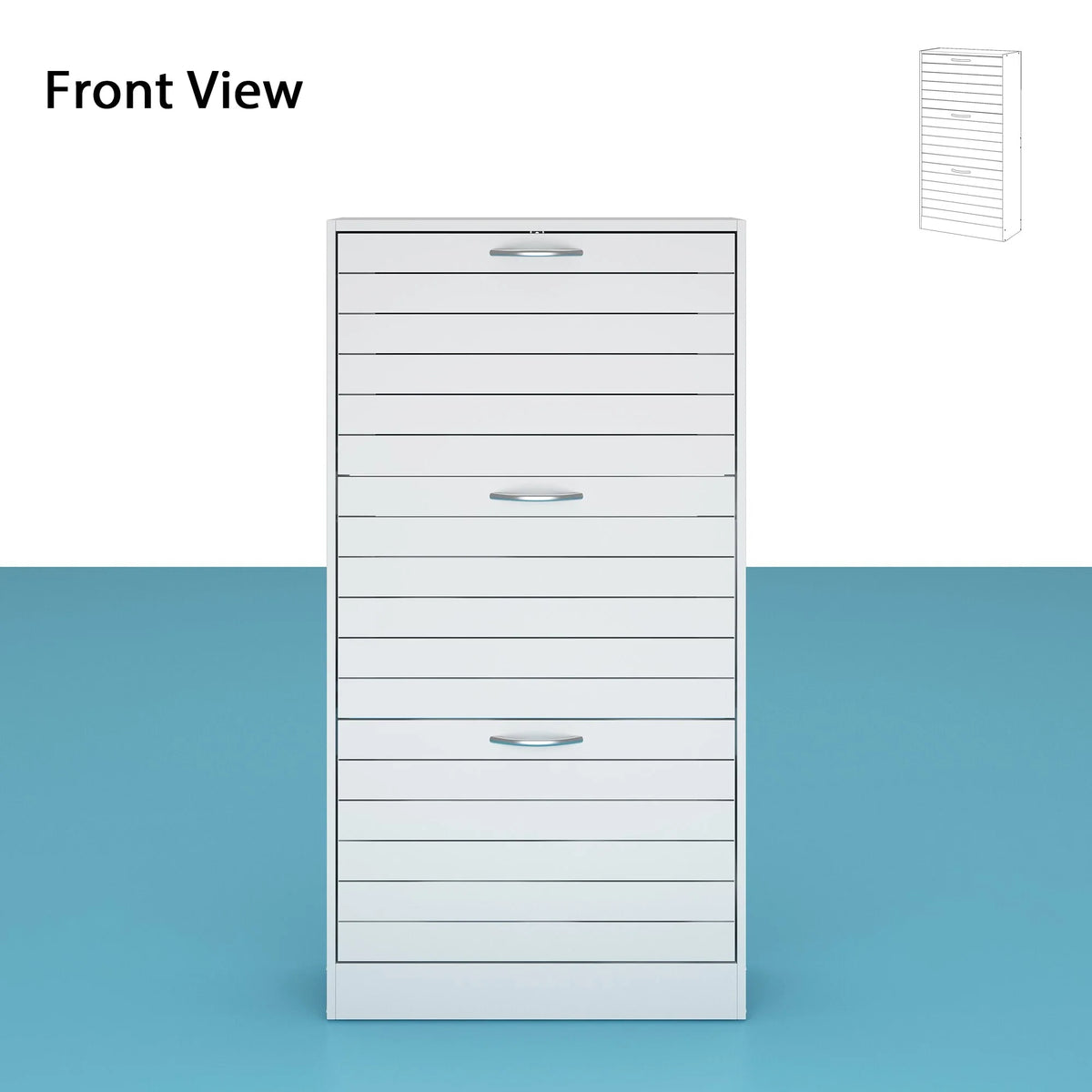 Modern Shoe Storage Cabinet for Entryway and Hallway, Space-Saving Shoe Organizer