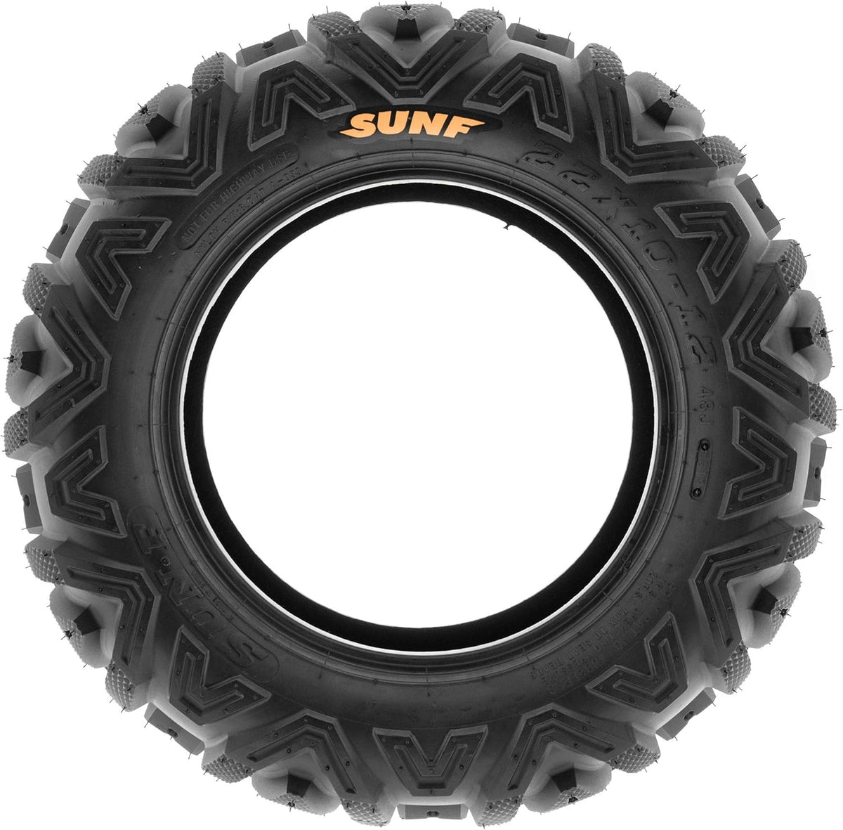 ATV UTV All-Terrain Tires Set of 4, 25X8-12 Front & 25X10-12 Rear Off-Road Replacement Tires