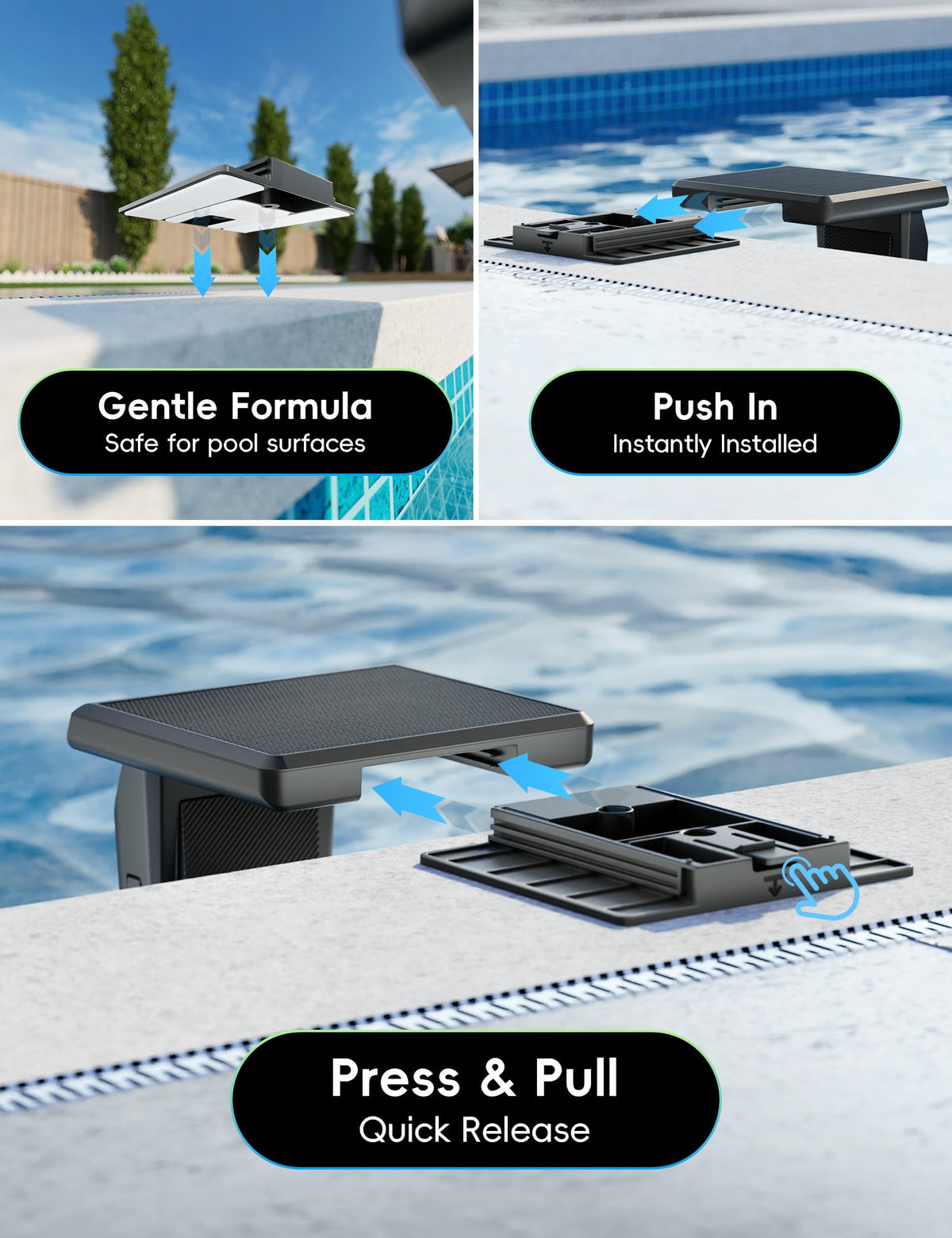 Solar Pool Lights for Steel Wall Above Ground Pools, Solar Powered LED Swimming Pool Lighting