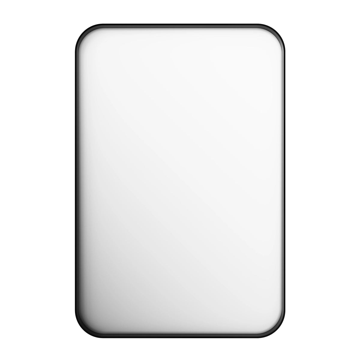 Aluminum Alloy Rounded Corner Vanity Mirror, Modern Wall Mounted Mirror for Bathroom, Bedroom and Home Decor