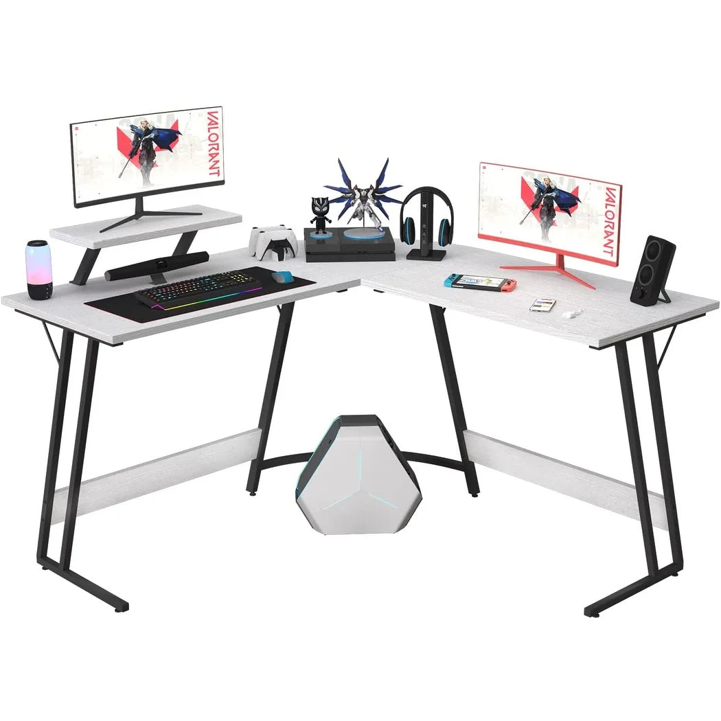 L Shaped Gaming Desk, Corner Computer PC Workstation for Gaming, Home Office and Study