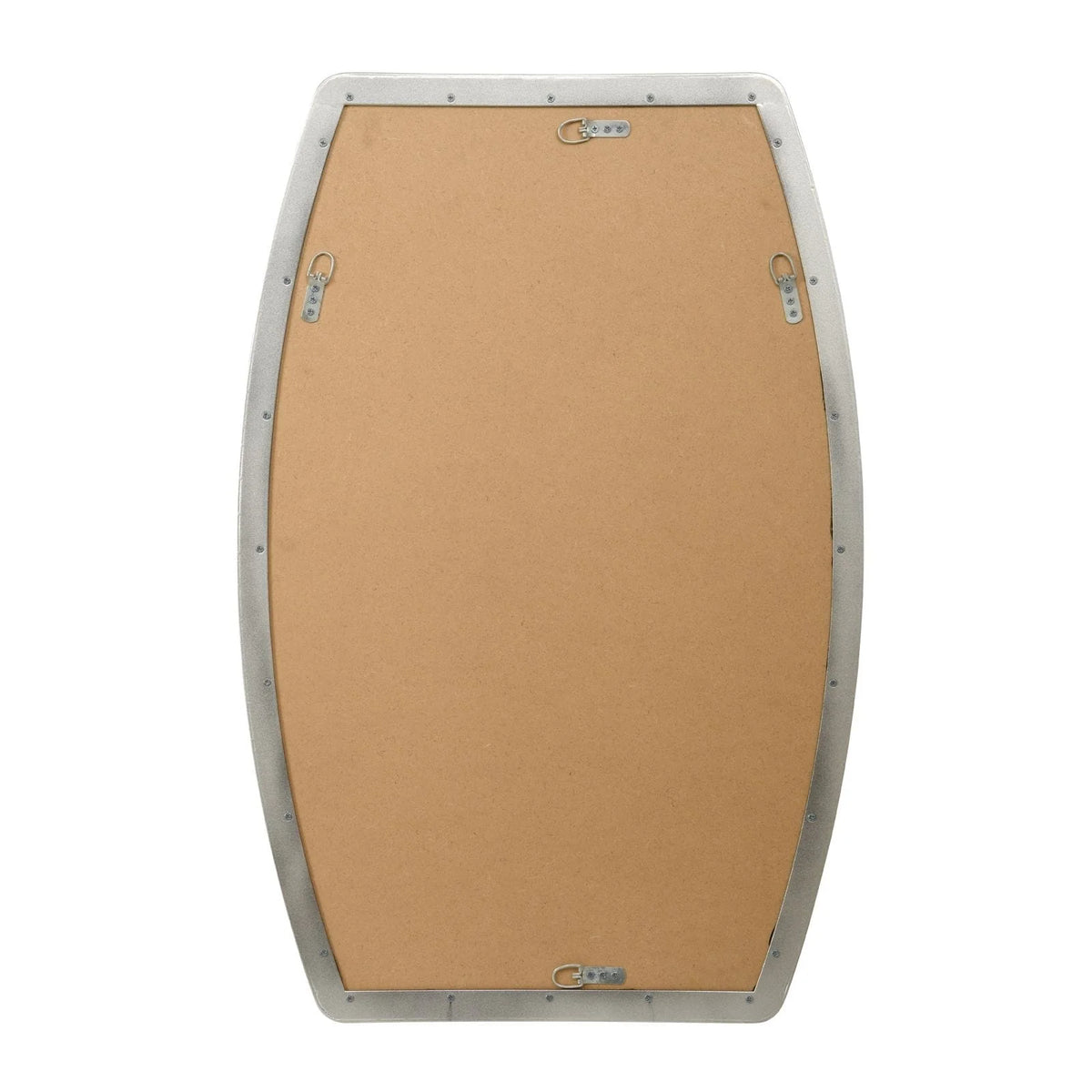 Modern Oblong Metal Wall Mirror, Decorative Elongated Hanging Mirror for Living Room, Bedroom and Entryway
