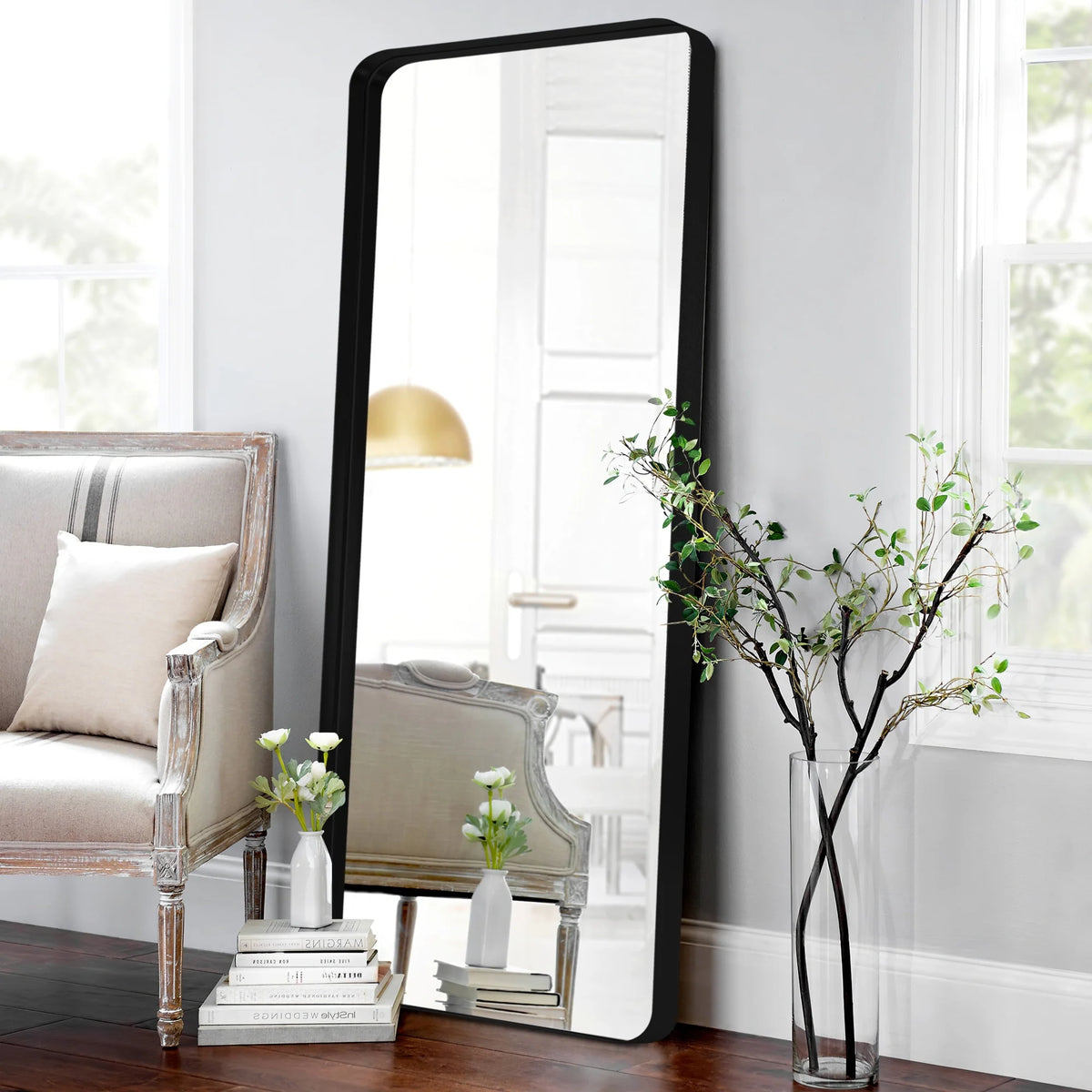 Large Full Length Wall Mounted Mirror, Full Body Dressing Mirror for Bedroom, Entryway and Home Decor