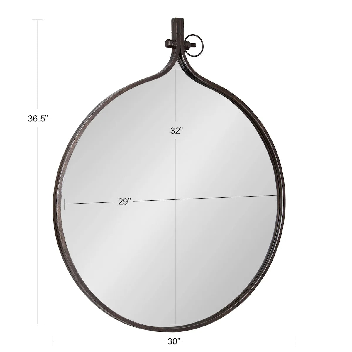 Modern Round Wall Mirror, Decorative Circular Accent Mirror for Living Room, Bedroom and Entryway