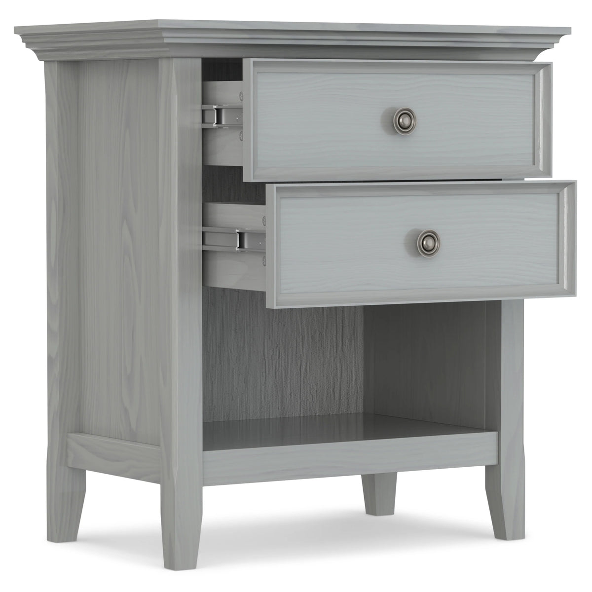 24 Inch Wide Solid Wood Nightstand, Bedside Table and Bedroom End Table