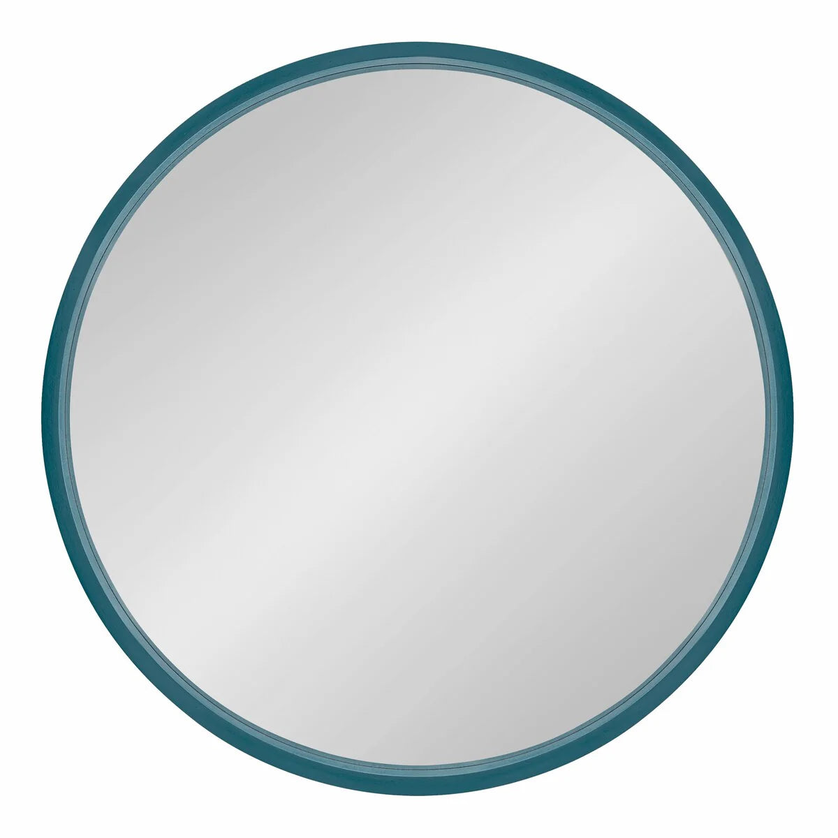 Round Wood Accent Wall Mirror, Modern Decorative Wooden Frame Mirror for Living Room, Bedroom and Entryway