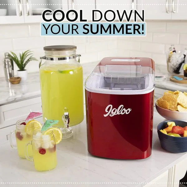Igloo ICEB26RR Automatic Portable Electric Countertop Ice Maker Machine