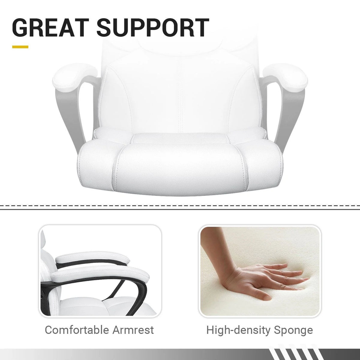 Mid Back Office Chair, Ergonomic Swivel Computer Task Chair for Home Office, Work and Study