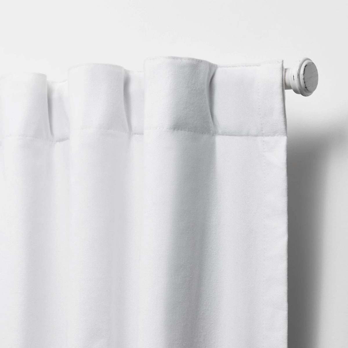Blackout Single Curtain Panel, Back Tab and Rod Pocket Window Curtain