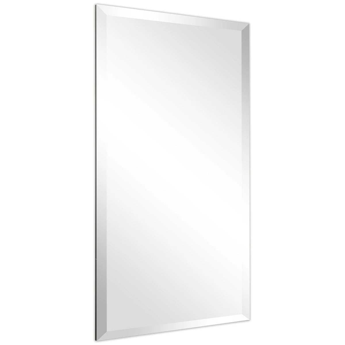 Frameless Beveled Prism Wall Mirror, Clear Square or Rectangular Decorative Mirror for Bathroom, Bedroom and Home Decor