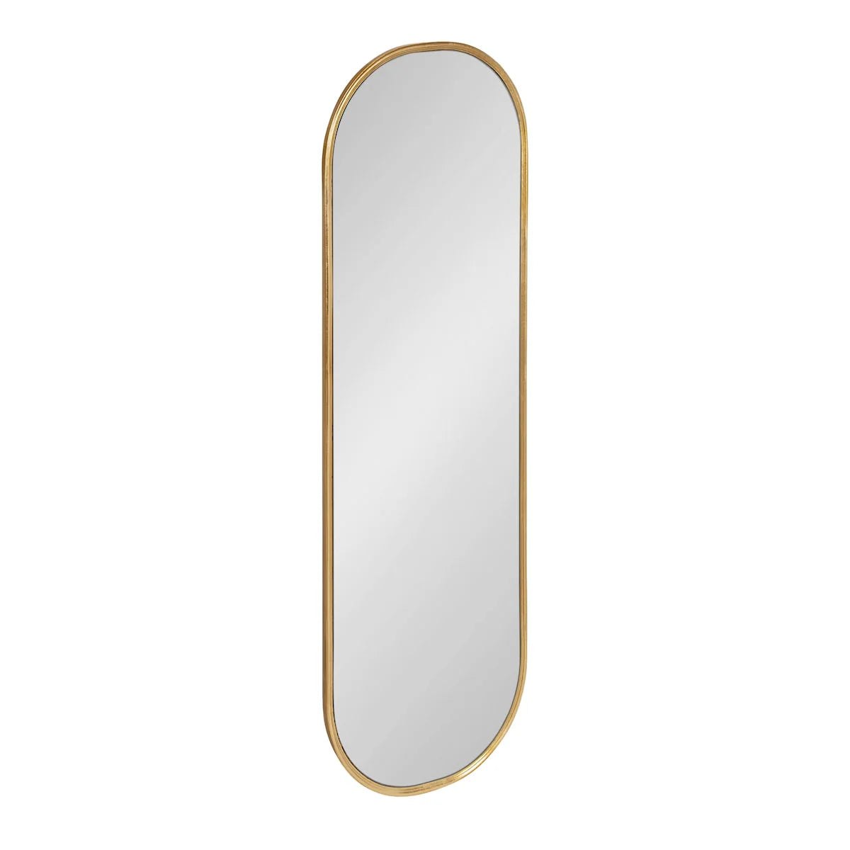 Modern Capsule Framed Wall Mirror, Decorative Oval Accent Mirror for Living Room, Bedroom and Entryway