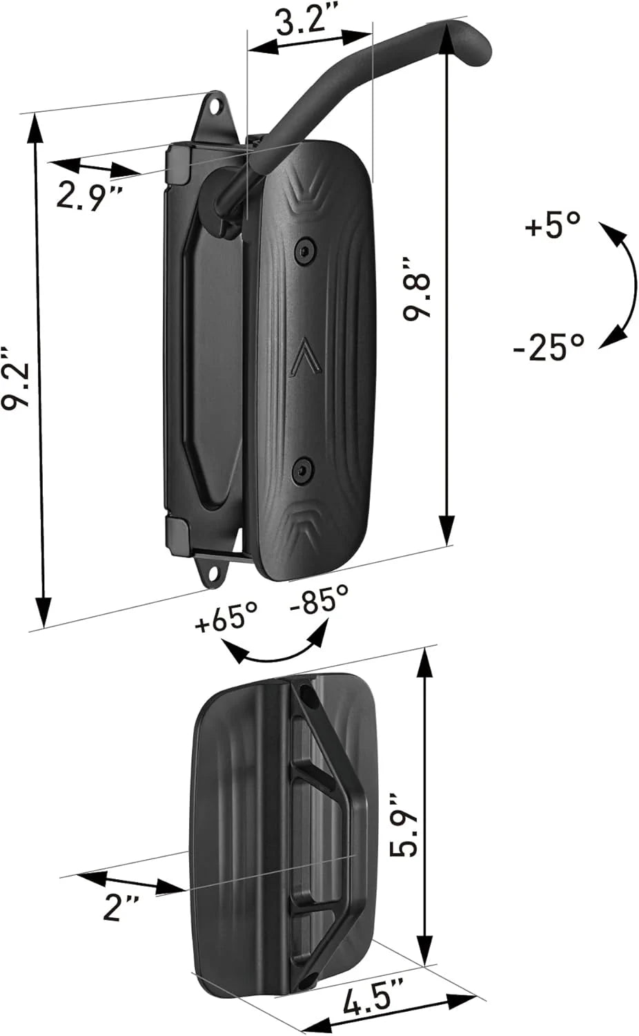 2-Pack Swivel Bike Wall Mount, Garage Bike Hangers, Holds Up to 66 lbs