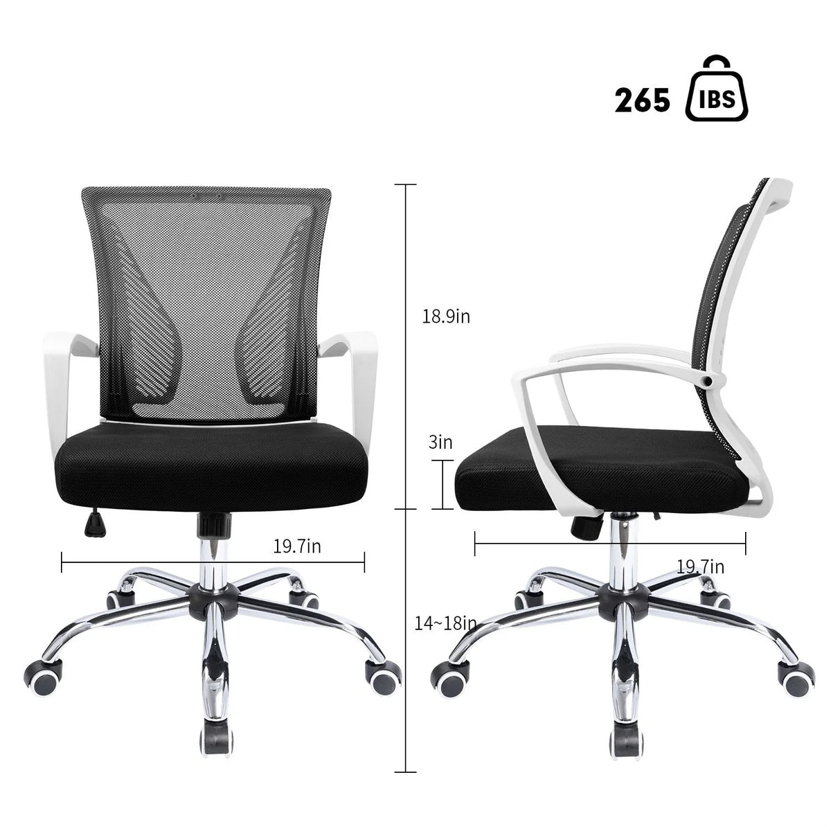Ergonomic Mesh Office Chair with Lumbar Support, Breathable Computer Desk Chair