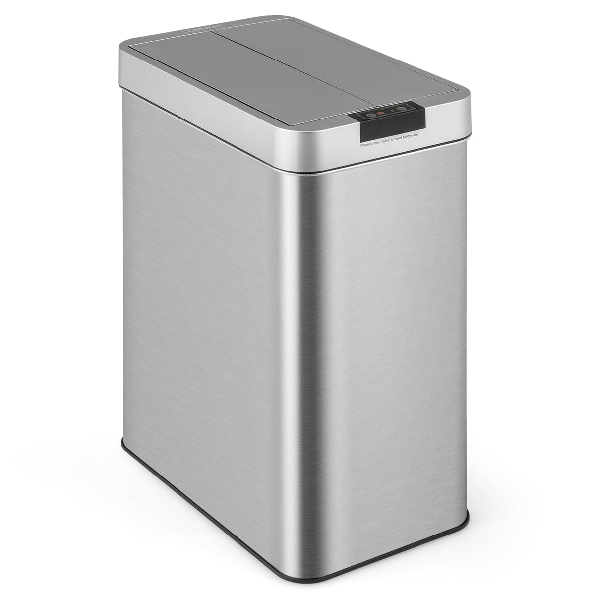 13.2 Gallon Motion Sensor Trash Can �� Slim Kitchen Bin with Wing Lids & Anti-Fingerprint