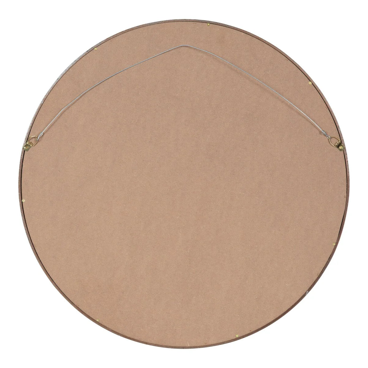 Round Wood Accent Wall Mirror, Modern Decorative Wooden Frame Mirror for Living Room, Bedroom and Entryway